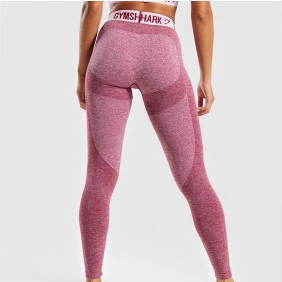Gymshark | Flex Seamless Leggings in Beet Dark Ruby Marl Blush Size Small - Picture 1 of 5